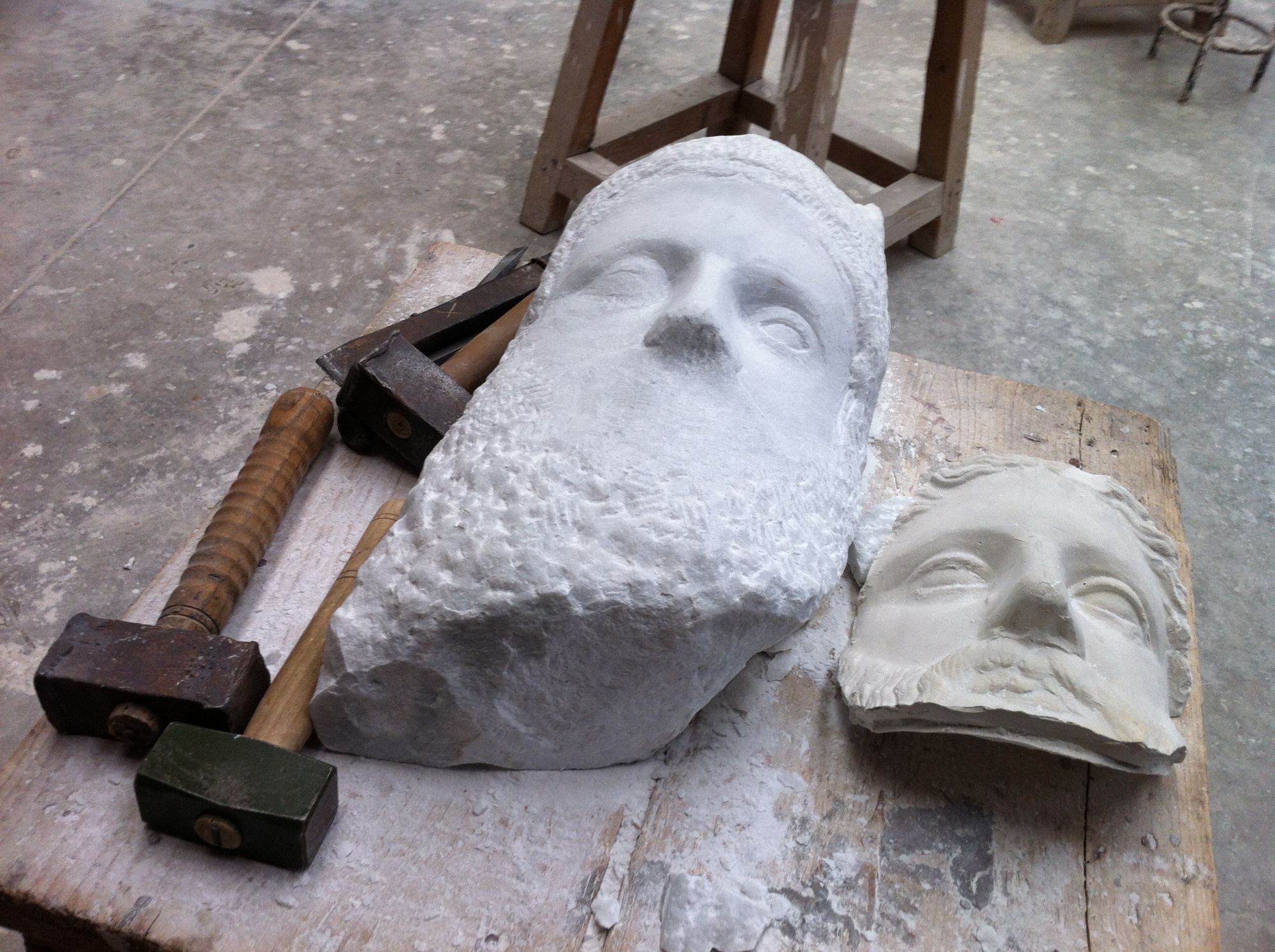 Tools for the sculture class in Carrara