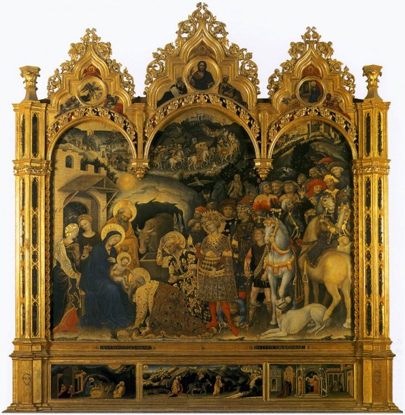 Gentile da Fabriano, Adoration of the Magi, 1423. Florence, Galleria degli Uffizi.