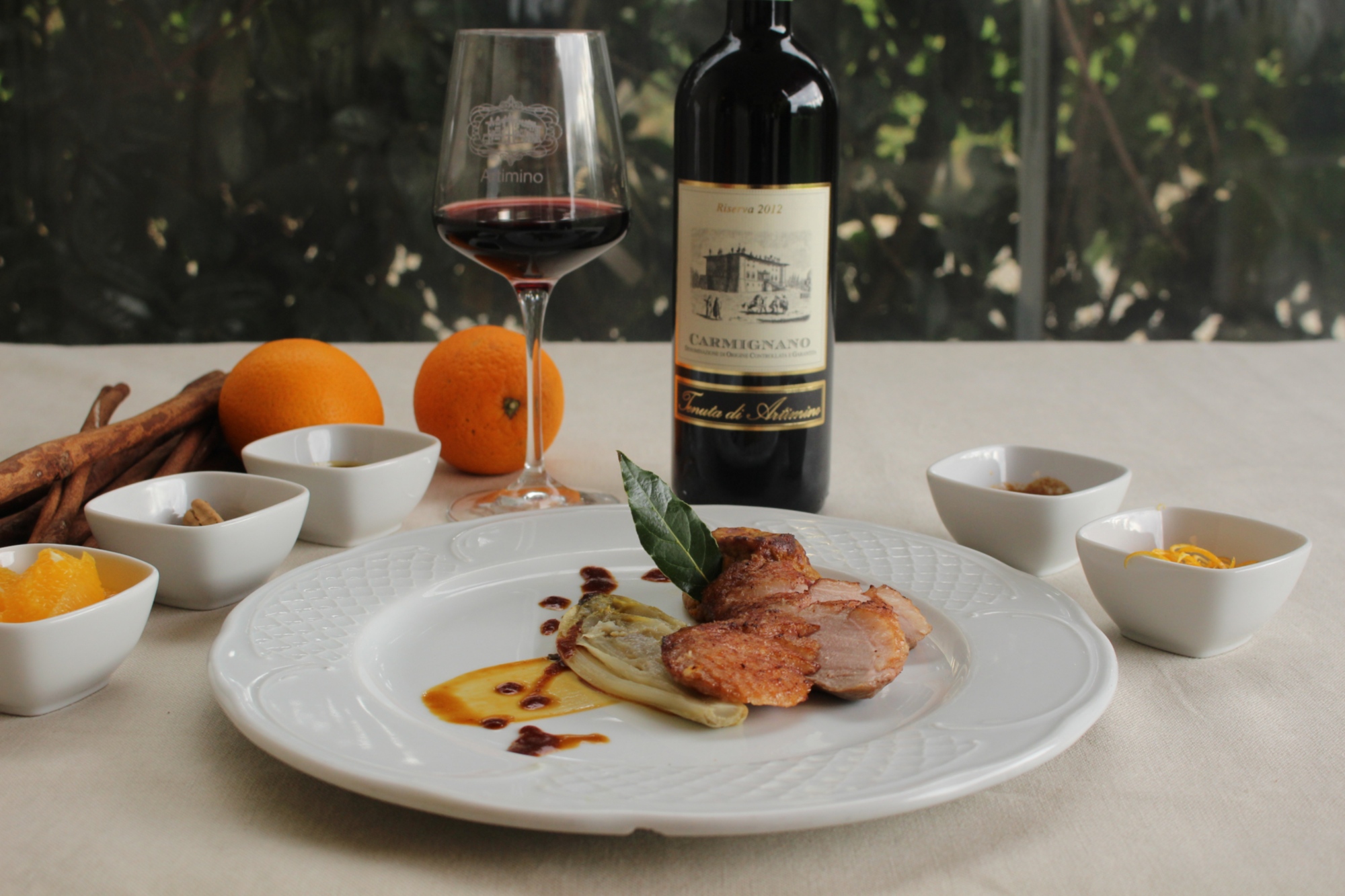 Duck with orange paired with Carmignano wine